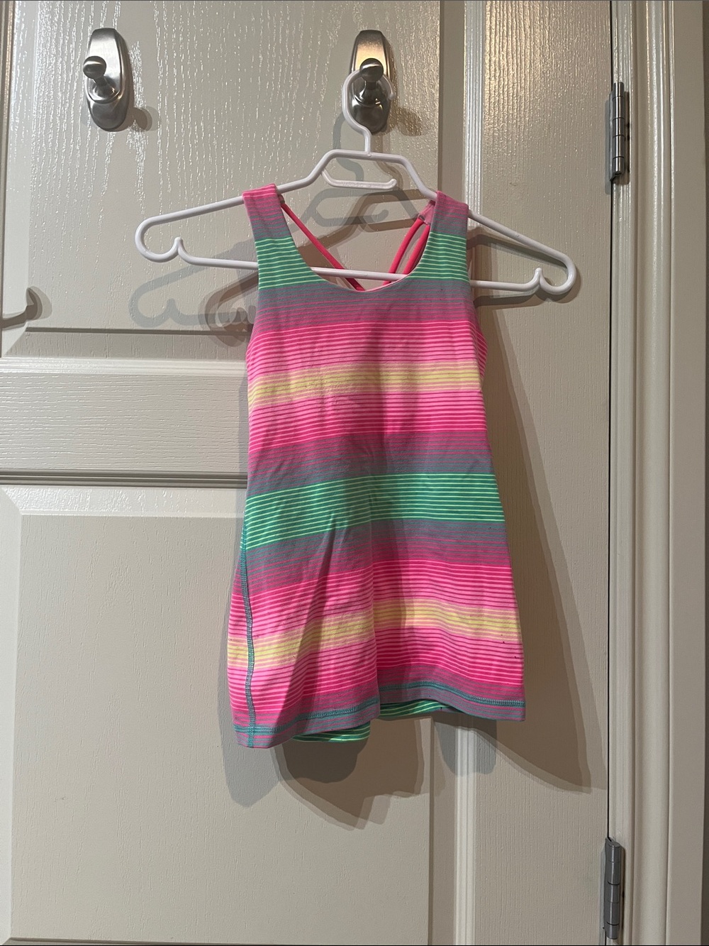 Ivivva Girls' Striped Tank Top in Pink, Green & Yellow